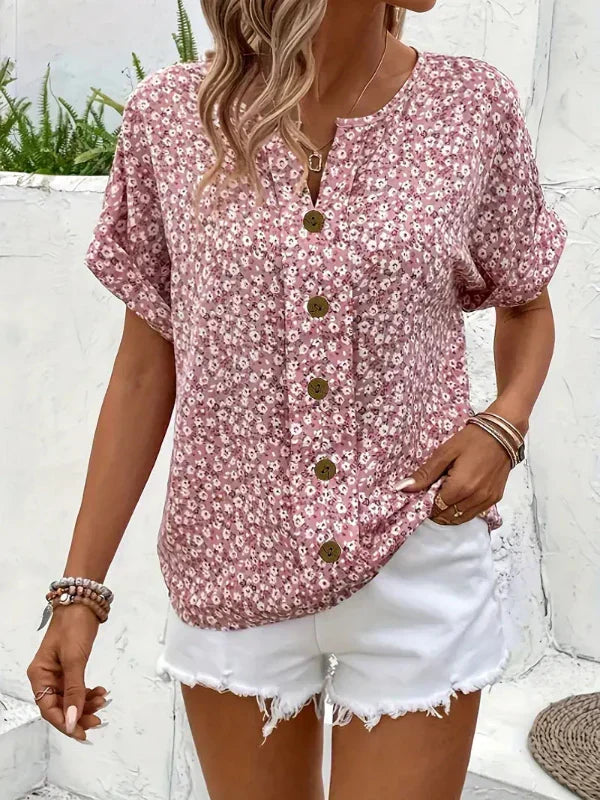 Amira™ - Floral Button-Up Blouse