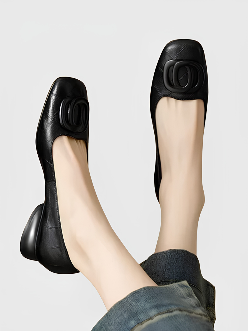 Faith™ Elegant Leather Ballet Flats