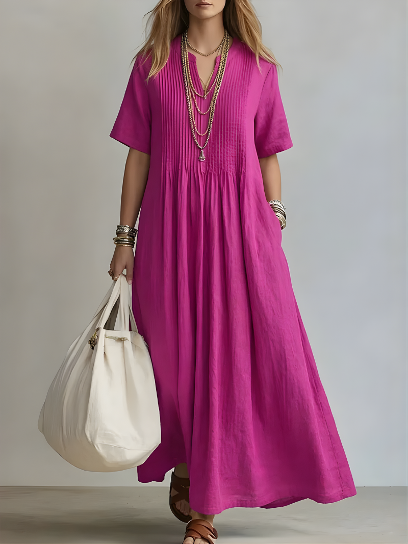 Genesis™ Flowing V-Neck Maxi Dress