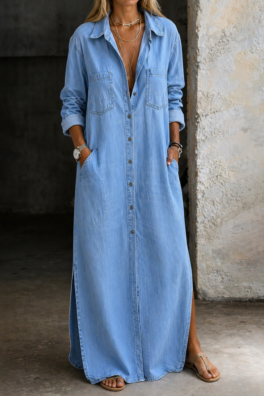 Rhea | Button Down Dress