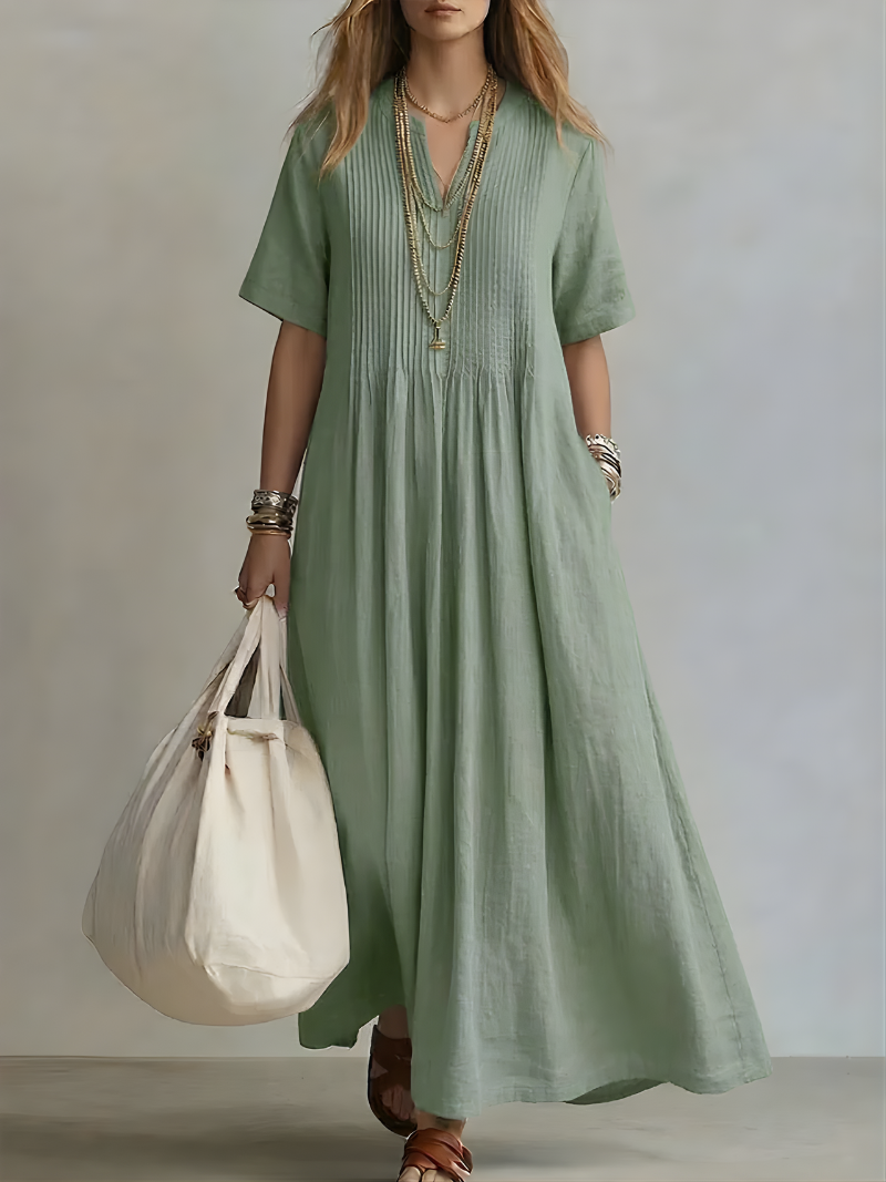 Genesis™ Flowing V-Neck Maxi Dress
