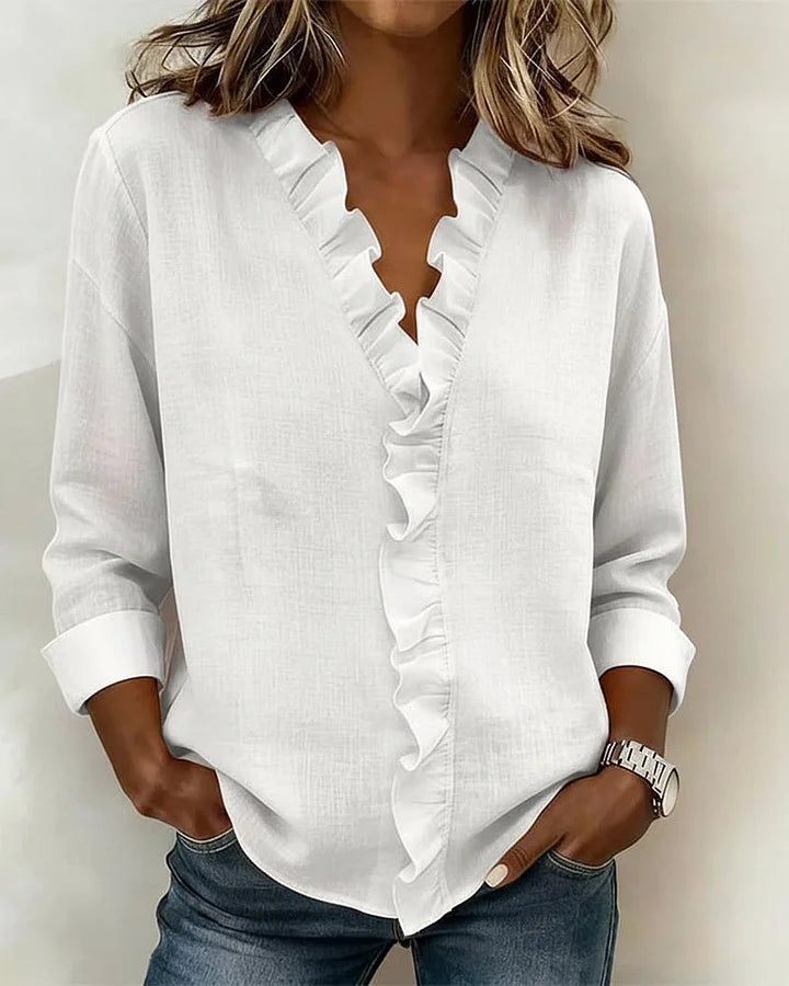 Lottie™ Ruffle V-Neck Blouse