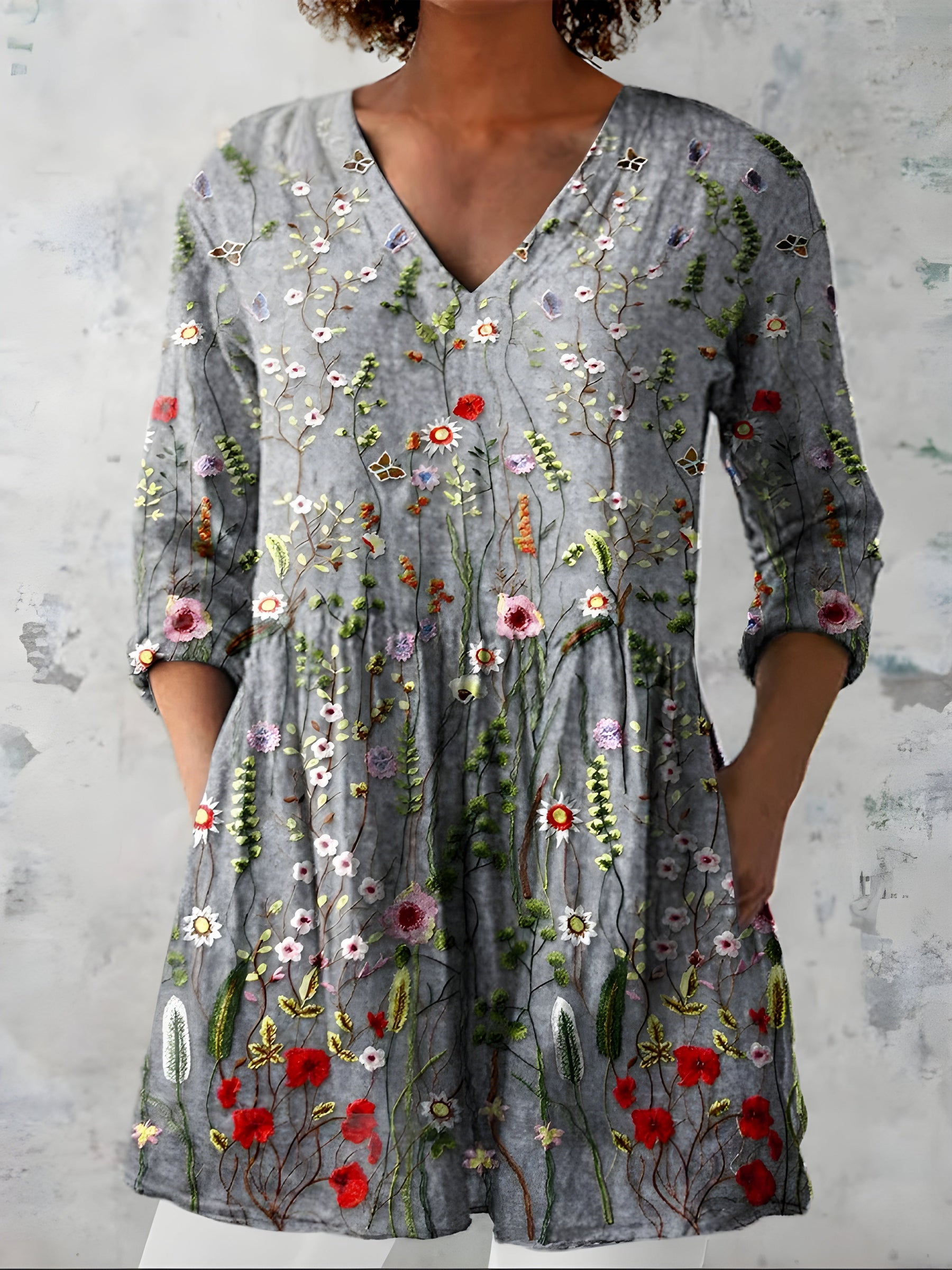 Willow| Long Blouse with V-Neck