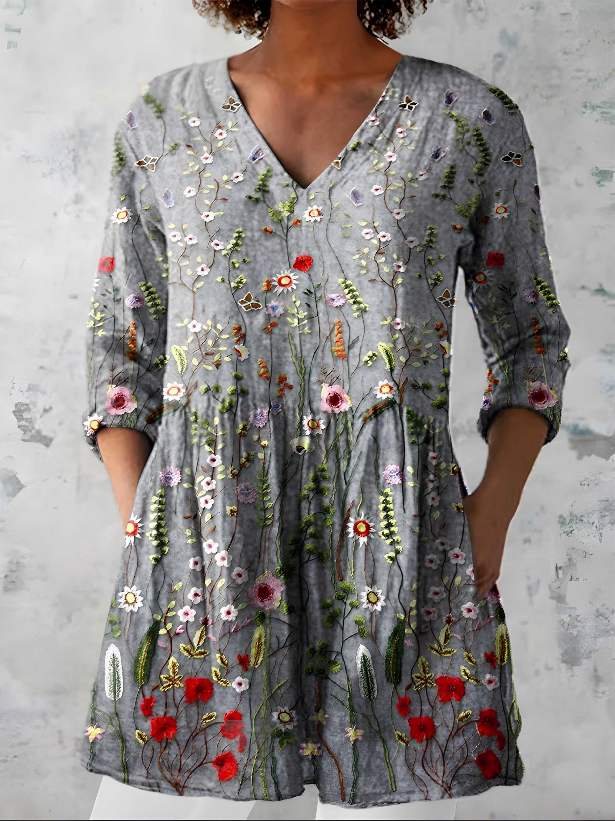 Willow| Long Blouse with V-Neck