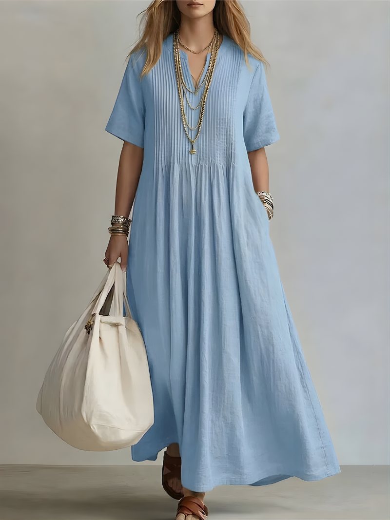 Genesis™ Flowing V-Neck Maxi Dress