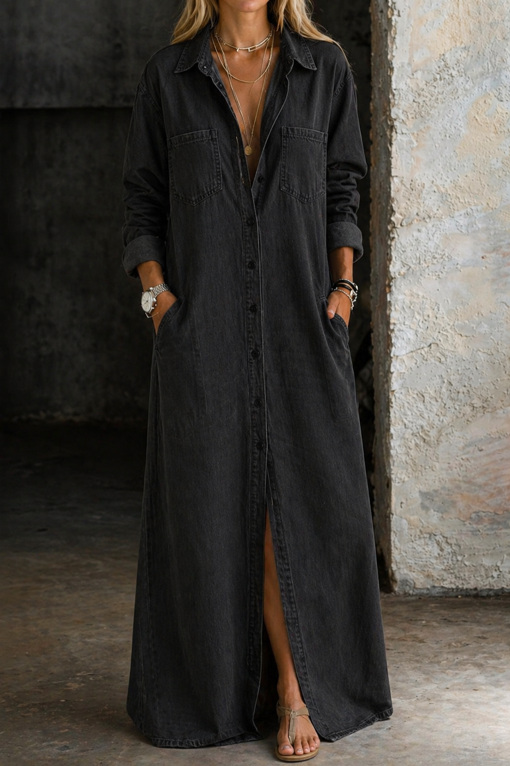 Rhea | Button Down Dress