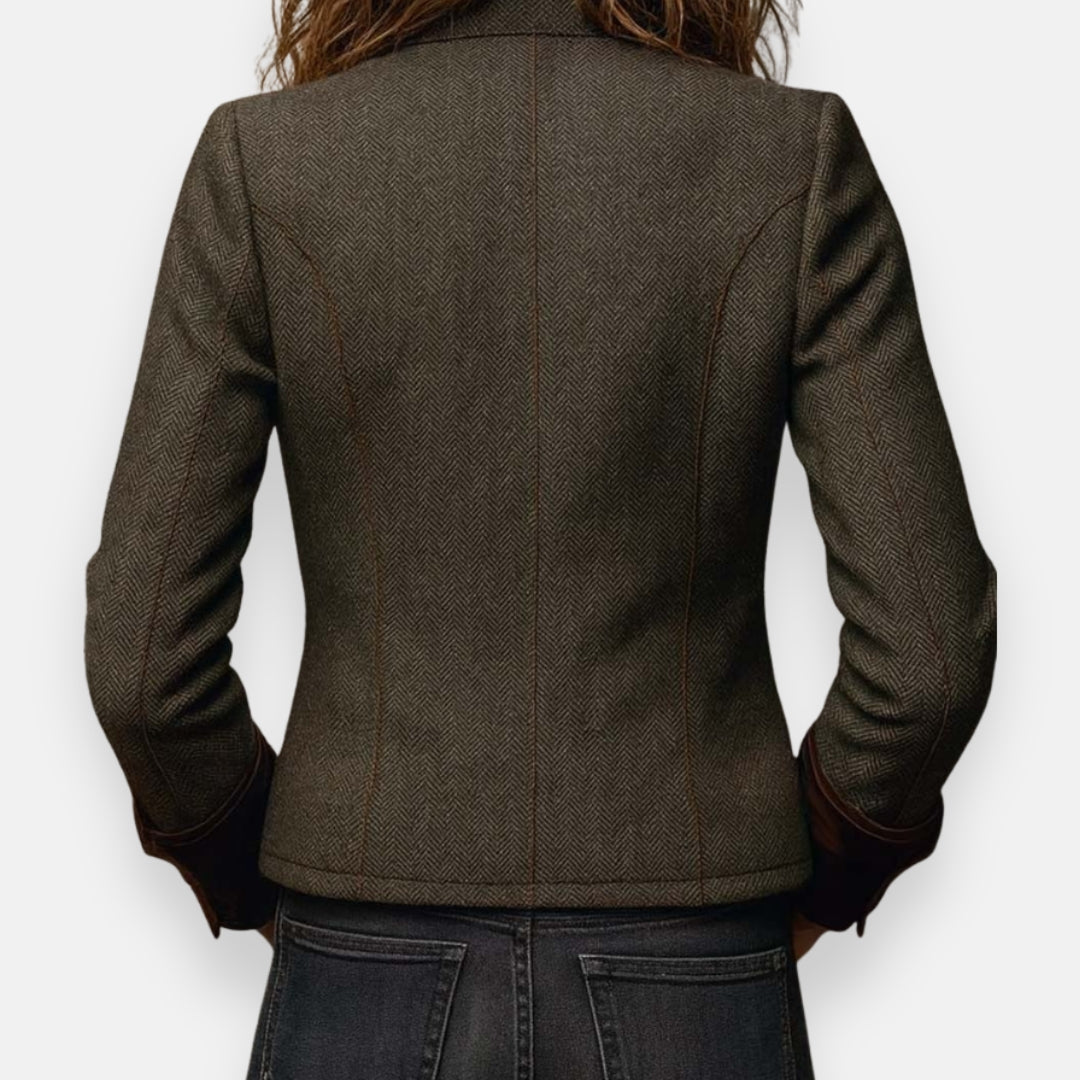 Nova™ Velvet Detail Tweed Jacket