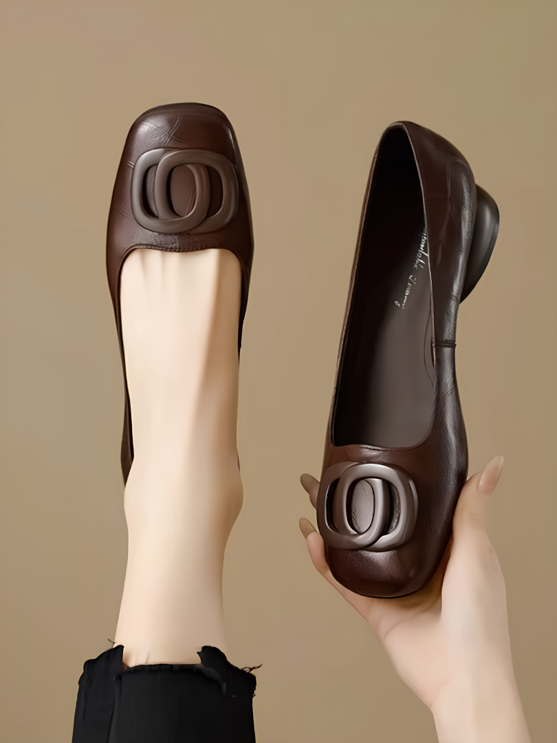 Faith™ Elegant Leather Ballet Flats