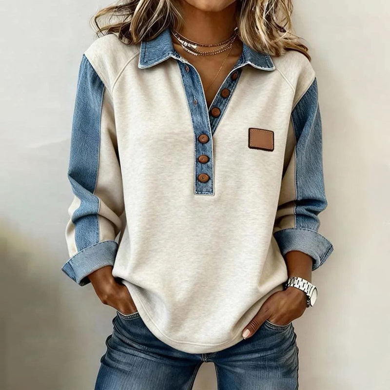 Hadley™ Vintage Buttoned Sweatshirt