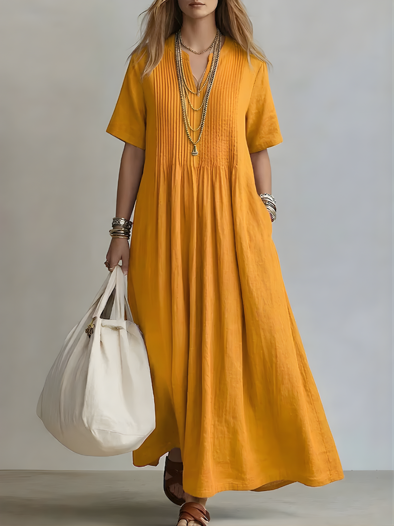 Genesis™ Flowing V-Neck Maxi Dress