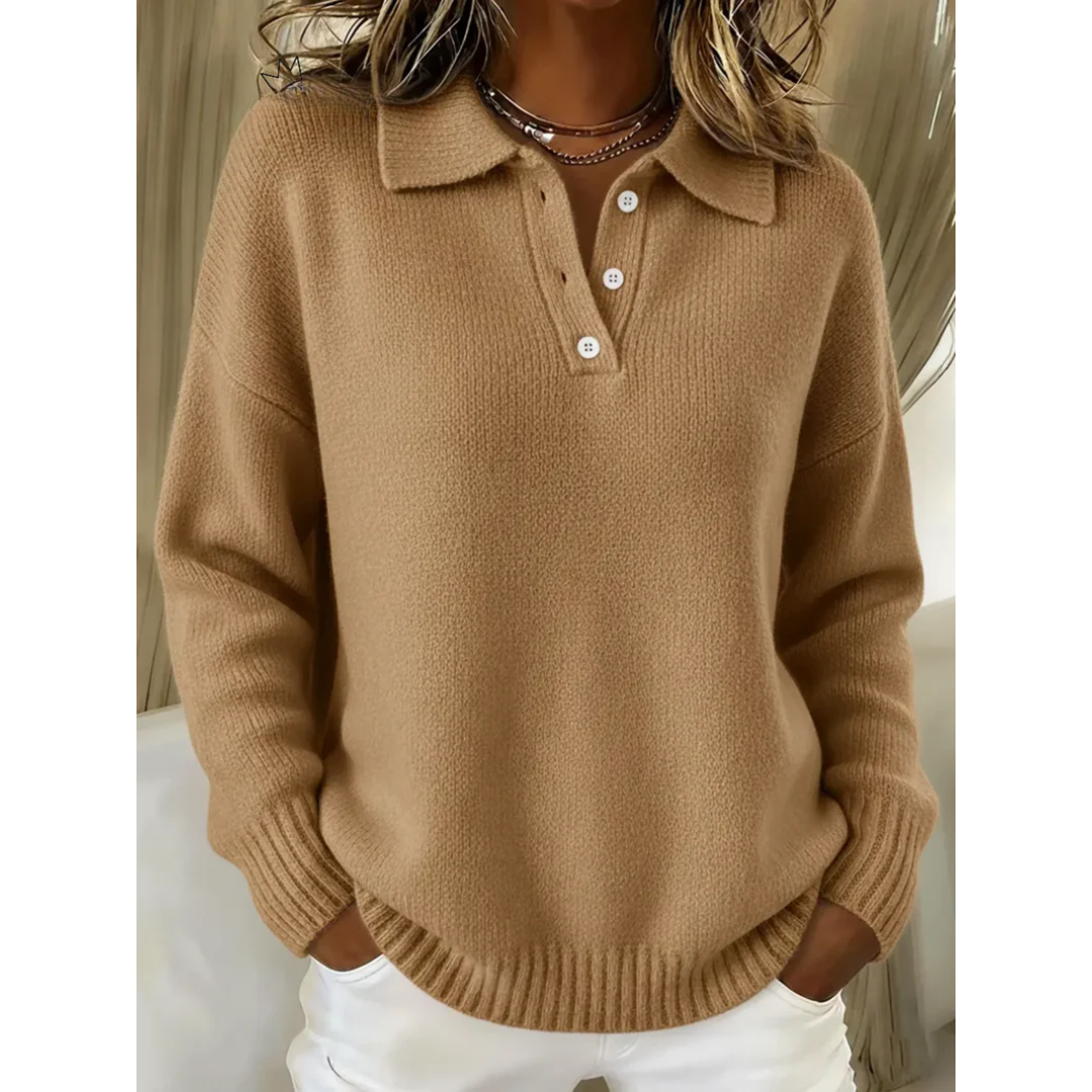 Avianna™ Collared Button Knit Sweater