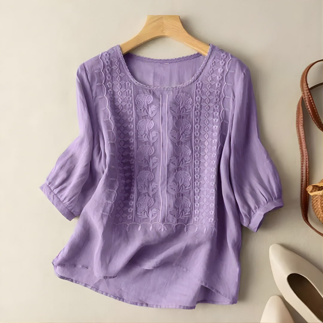 Violet™ Embroidered Boho Blouse