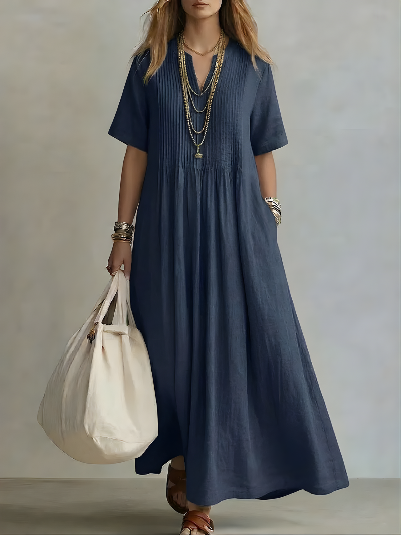 Genesis™ Flowing V-Neck Maxi Dress
