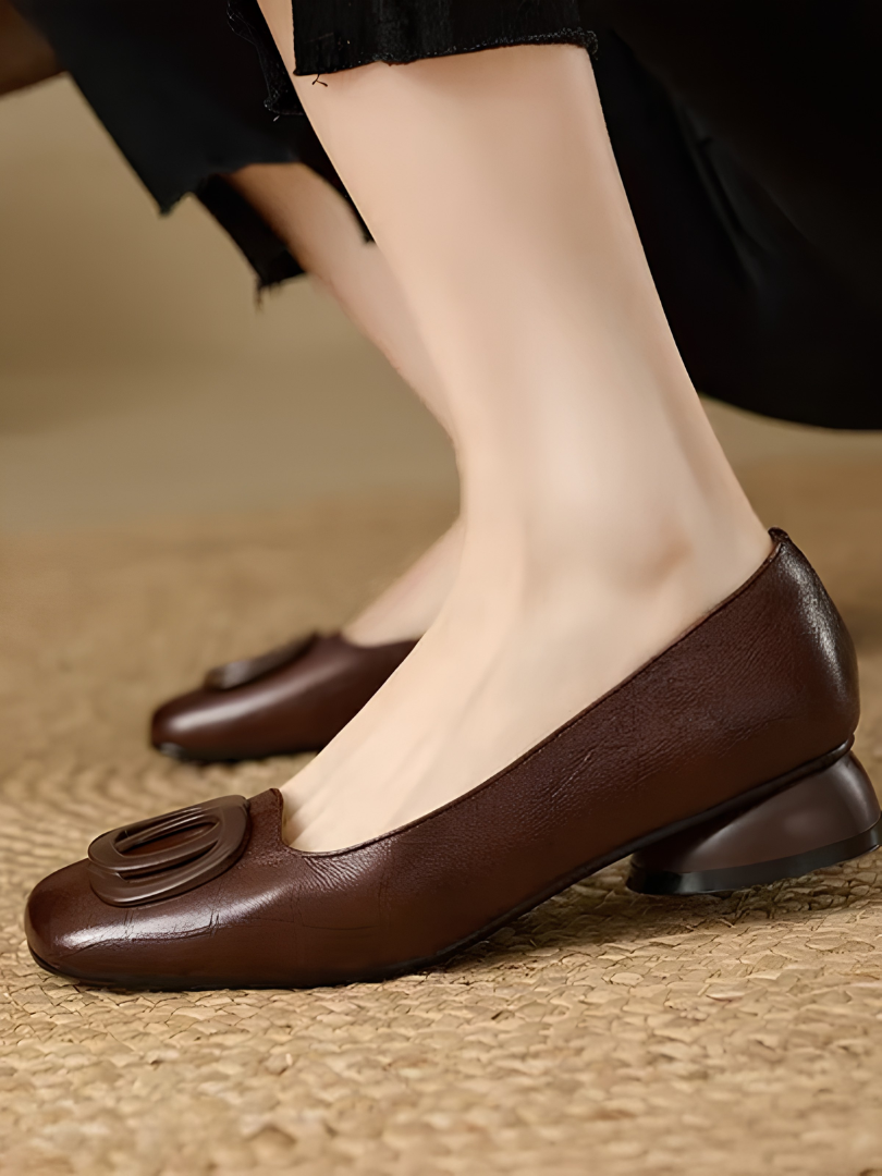 Faith™ Elegant Leather Ballet Flats
