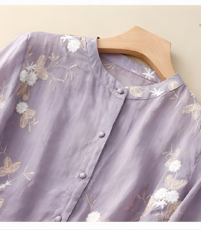 Clarice™ Embroidered Cotton Blouse