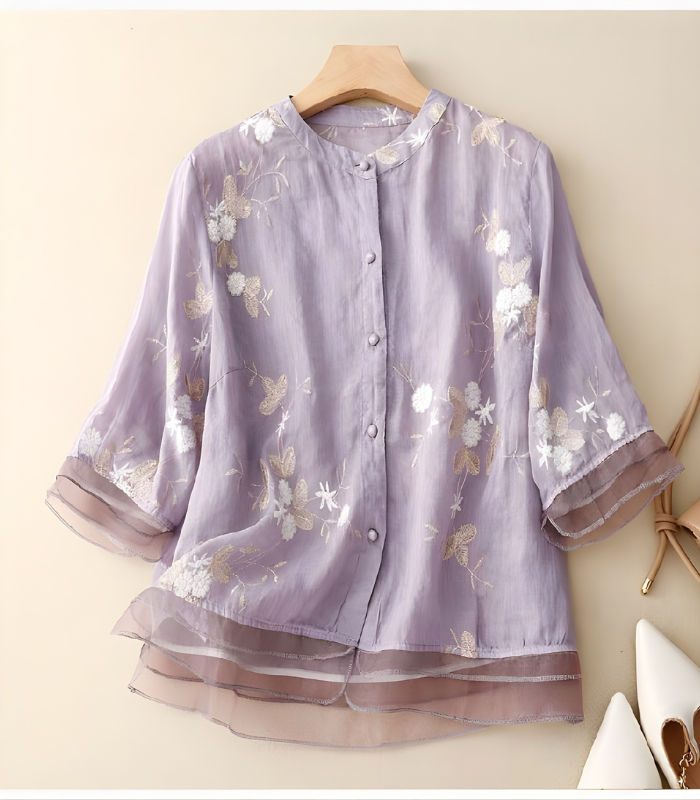 Clarice™ Embroidered Cotton Blouse