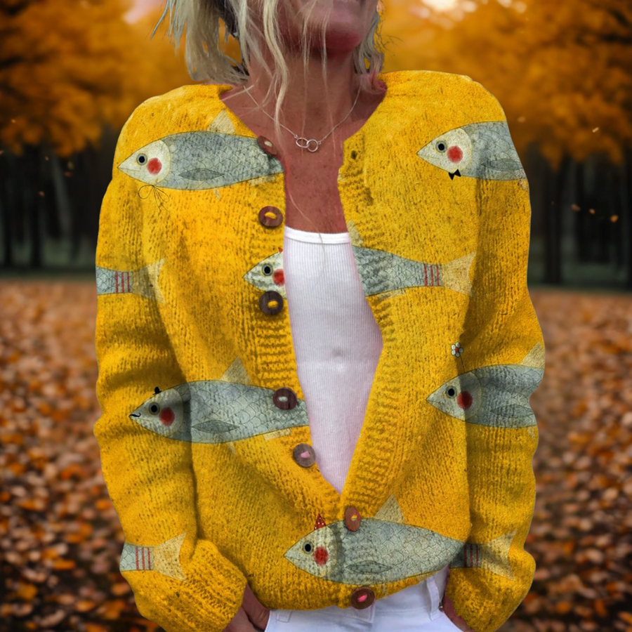 Andie™ - Sardines Art Cardigan