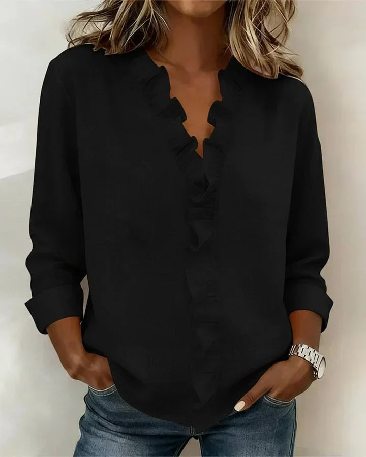 Lottie™ Ruffle V-Neck Blouse