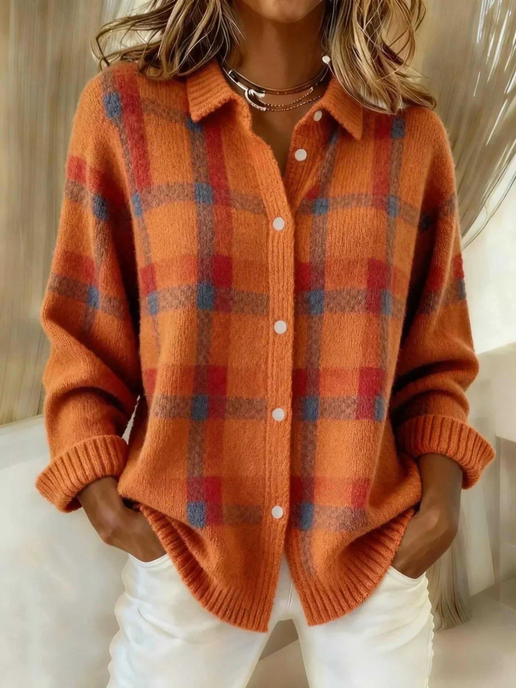 Salome™ Cloud-Soft Plaid Button-Up