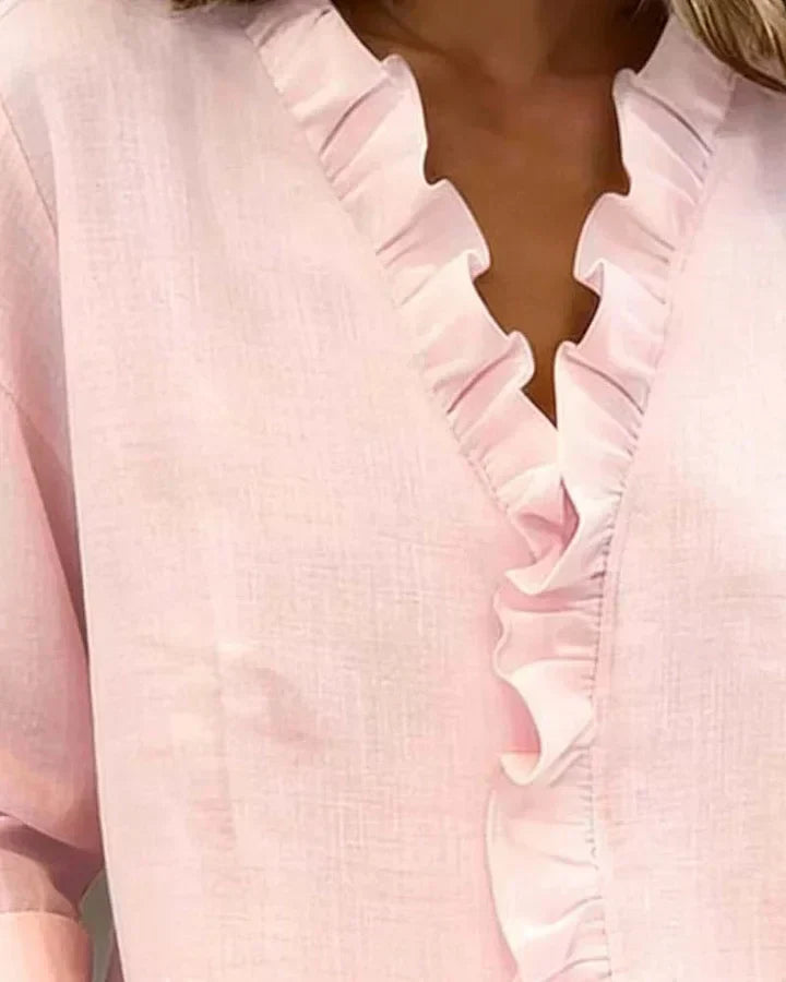 Lottie™ Ruffle V-Neck Blouse