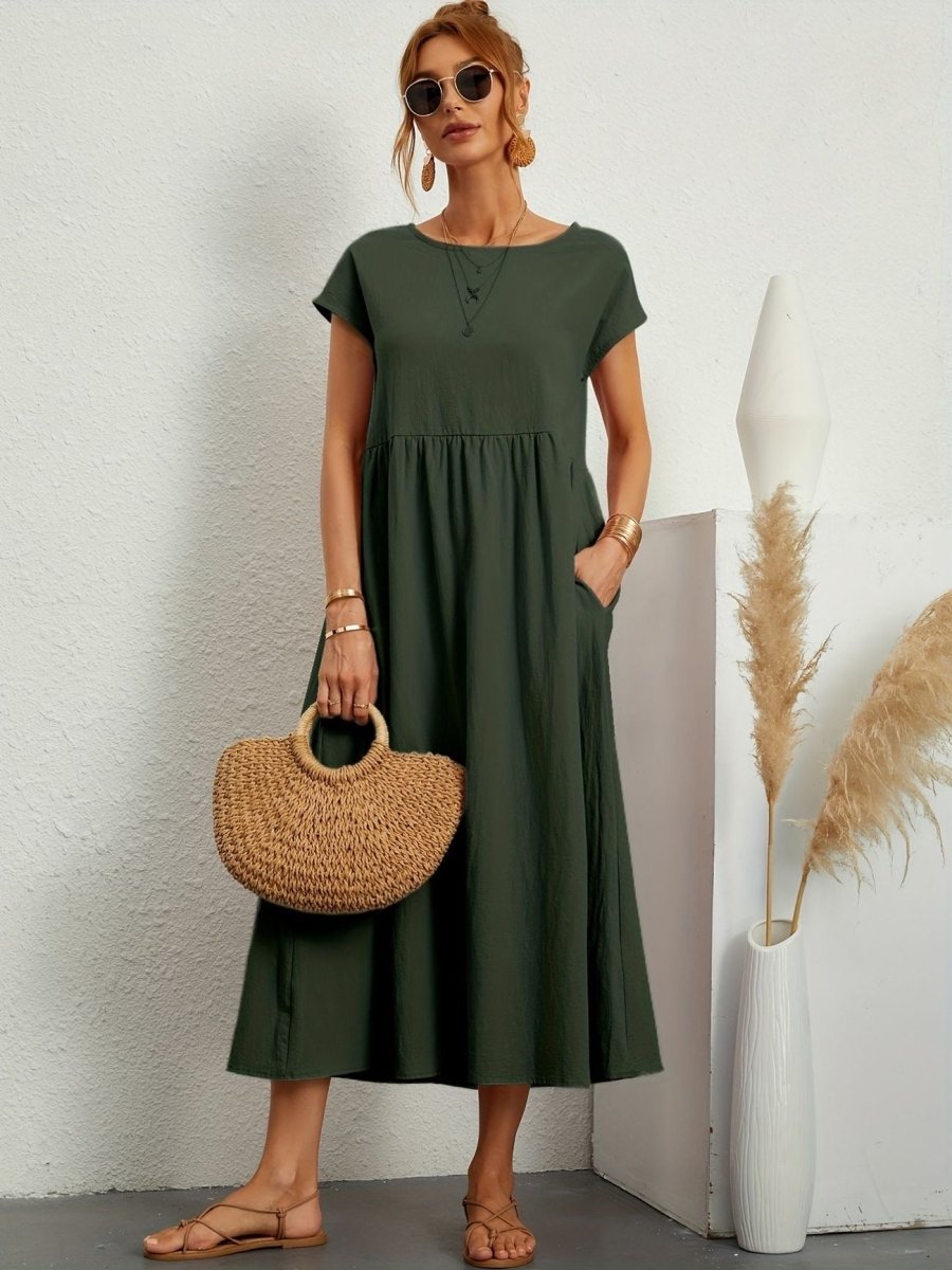 Cassandra™ Elegant Round Neck Dress