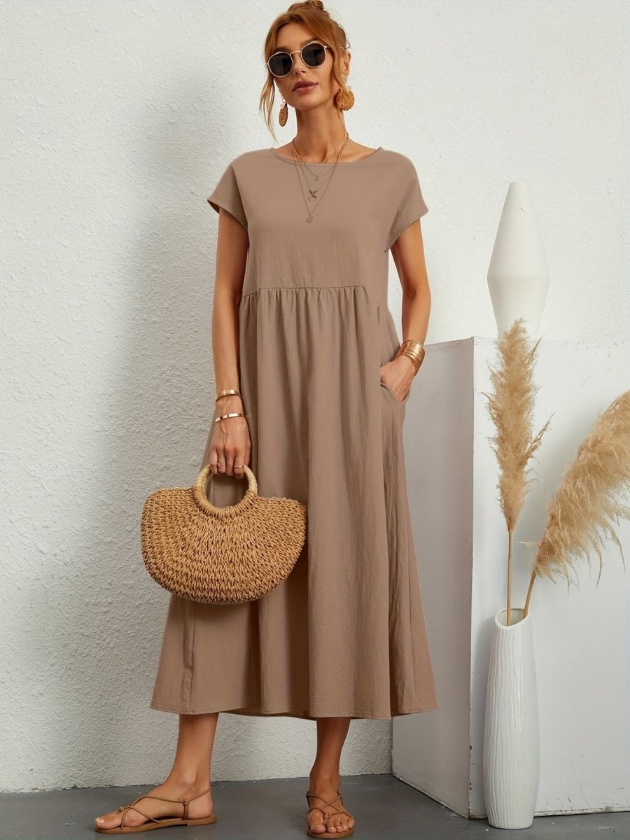 Cassandra™ Elegant Round Neck Dress