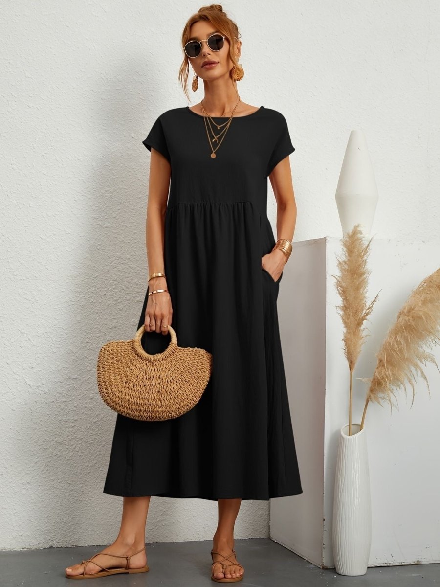 Cassandra™ Elegant Round Neck Dress