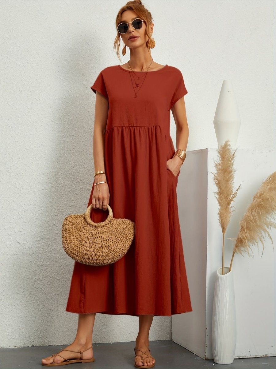 Cassandra™ Elegant Round Neck Dress