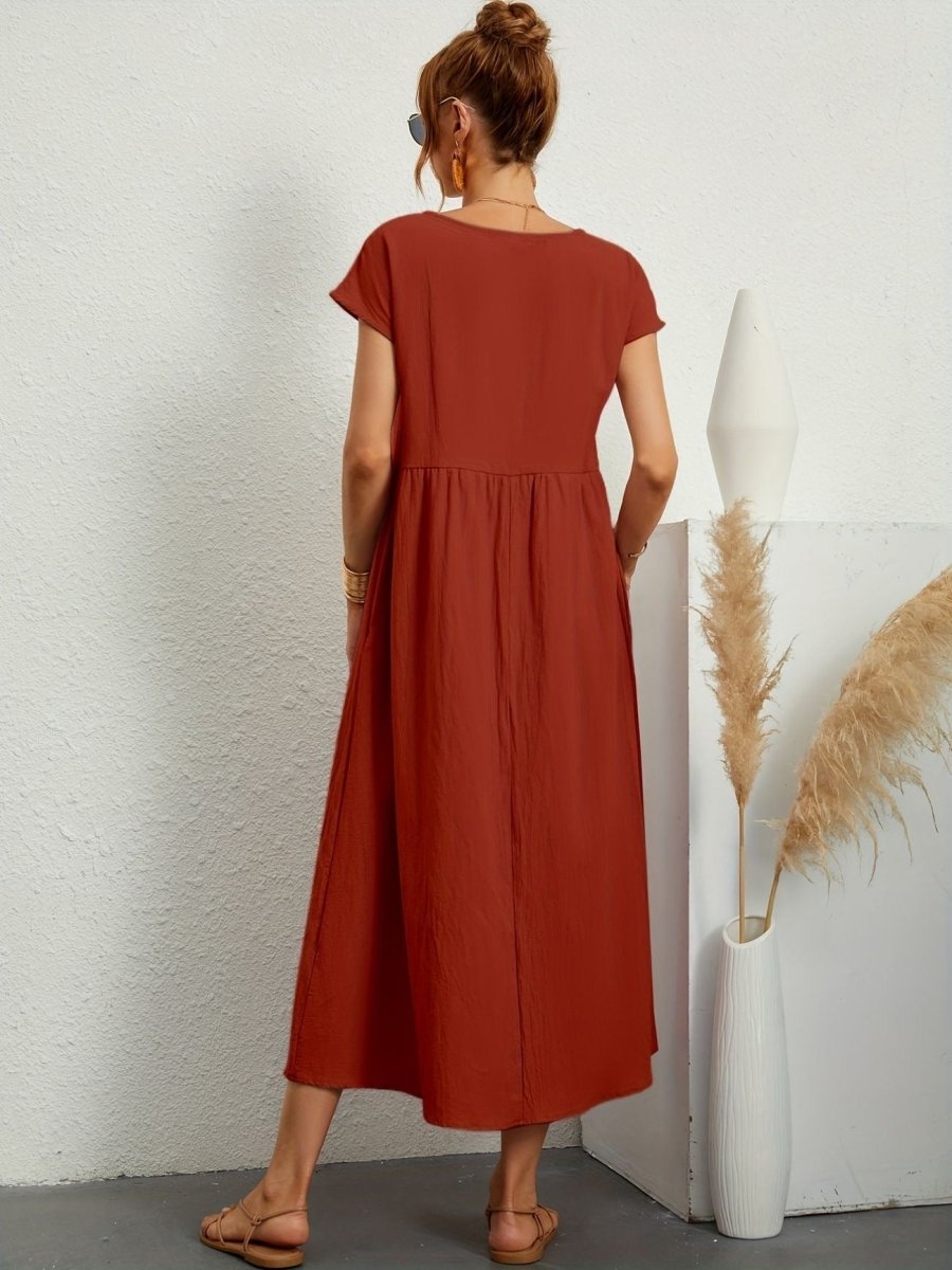 Cassandra™ Elegant Round Neck Dress