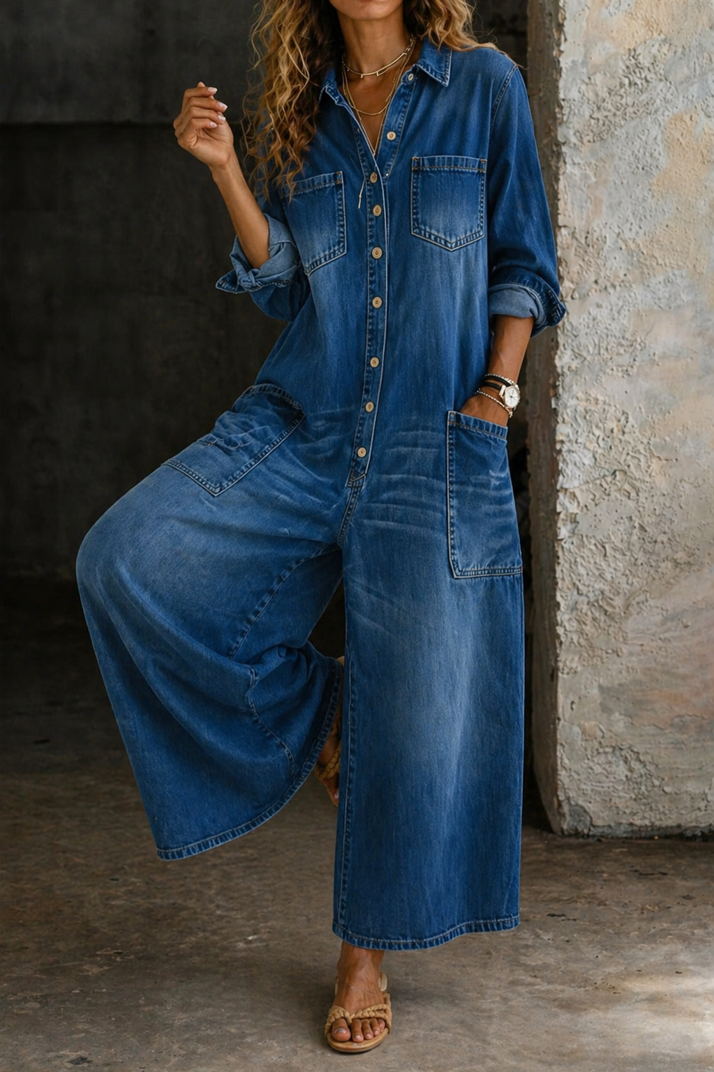 Eileen | Casual Denim Jumpsuit