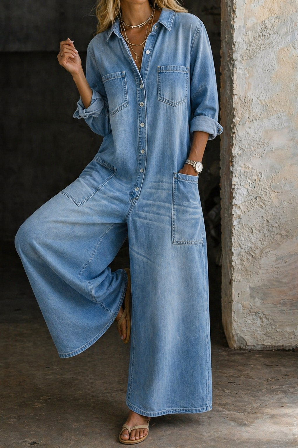 Eileen | Casual Denim Jumpsuit
