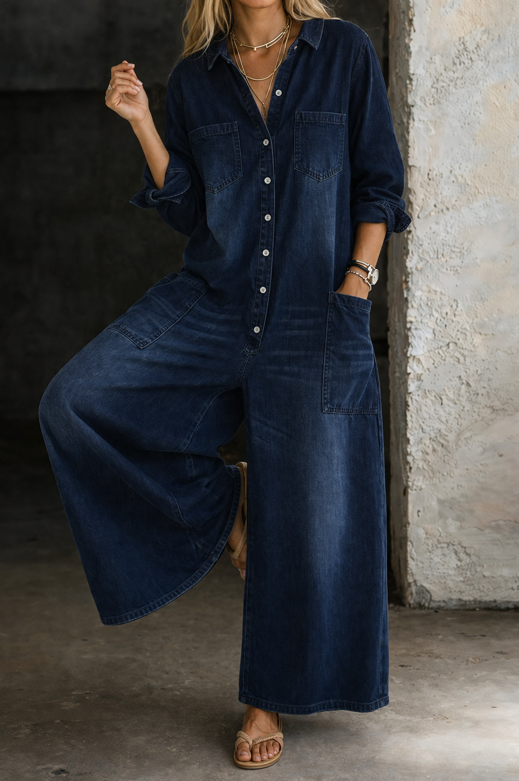 Eileen | Casual Denim Jumpsuit