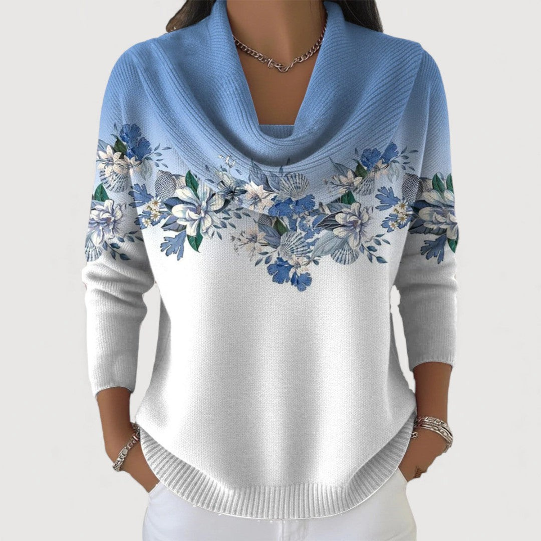Nora™ Floral Soft Collared Jumper