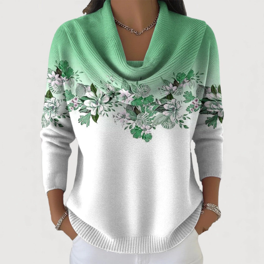 Nora™ Floral Soft Collared Jumper