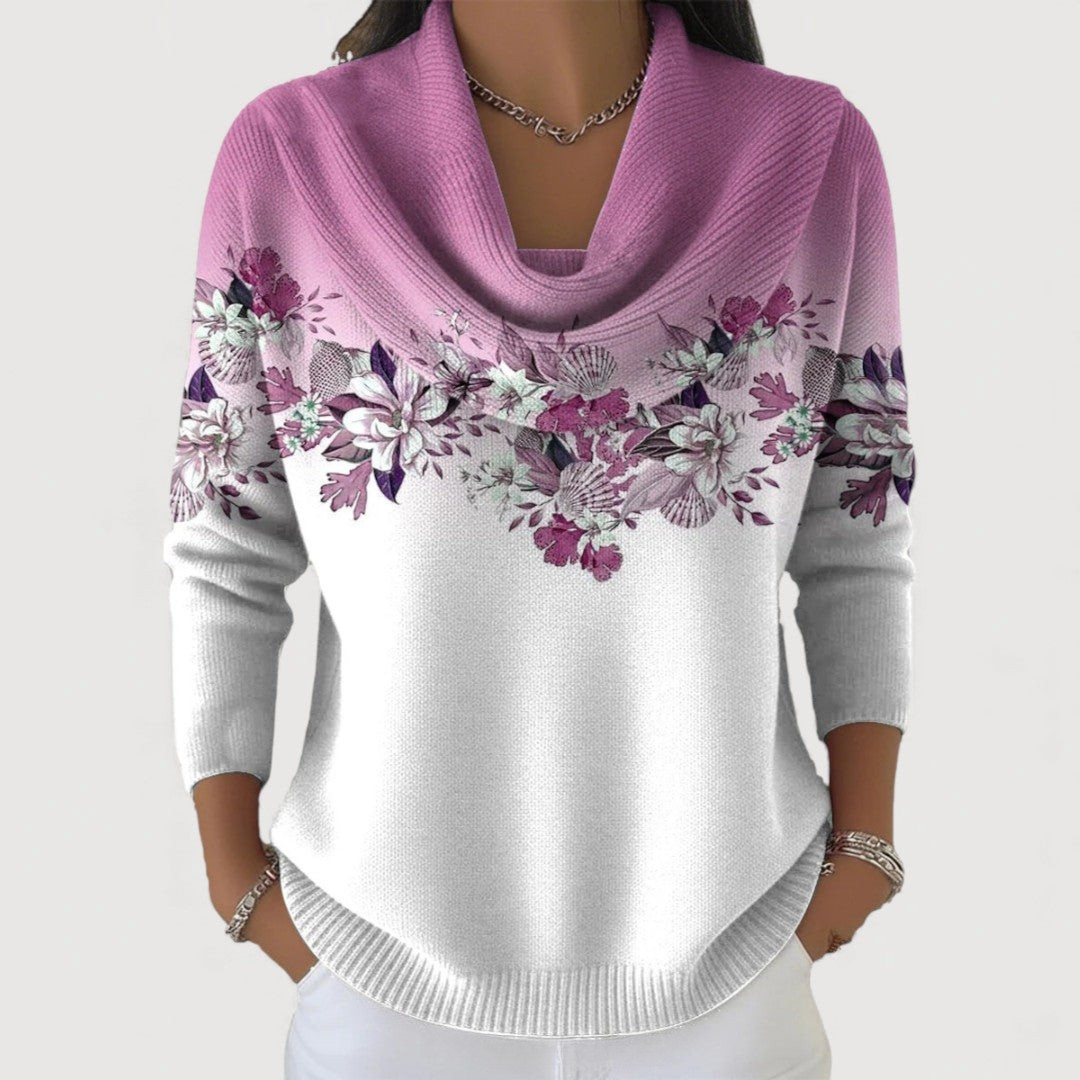 Nora™ Floral Soft Collared Jumper