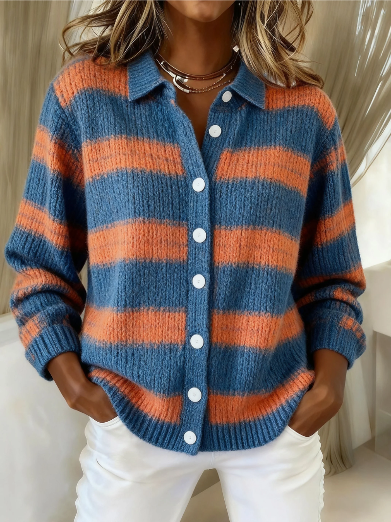 Ambre™ – Striped Hoodie Blouse