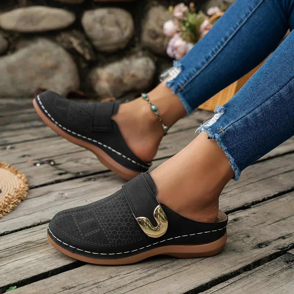 Caprielle™ Chic Supportive Wedge Sandals