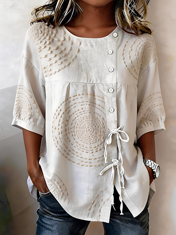 Mirabelle™ Embroidered Casual Top