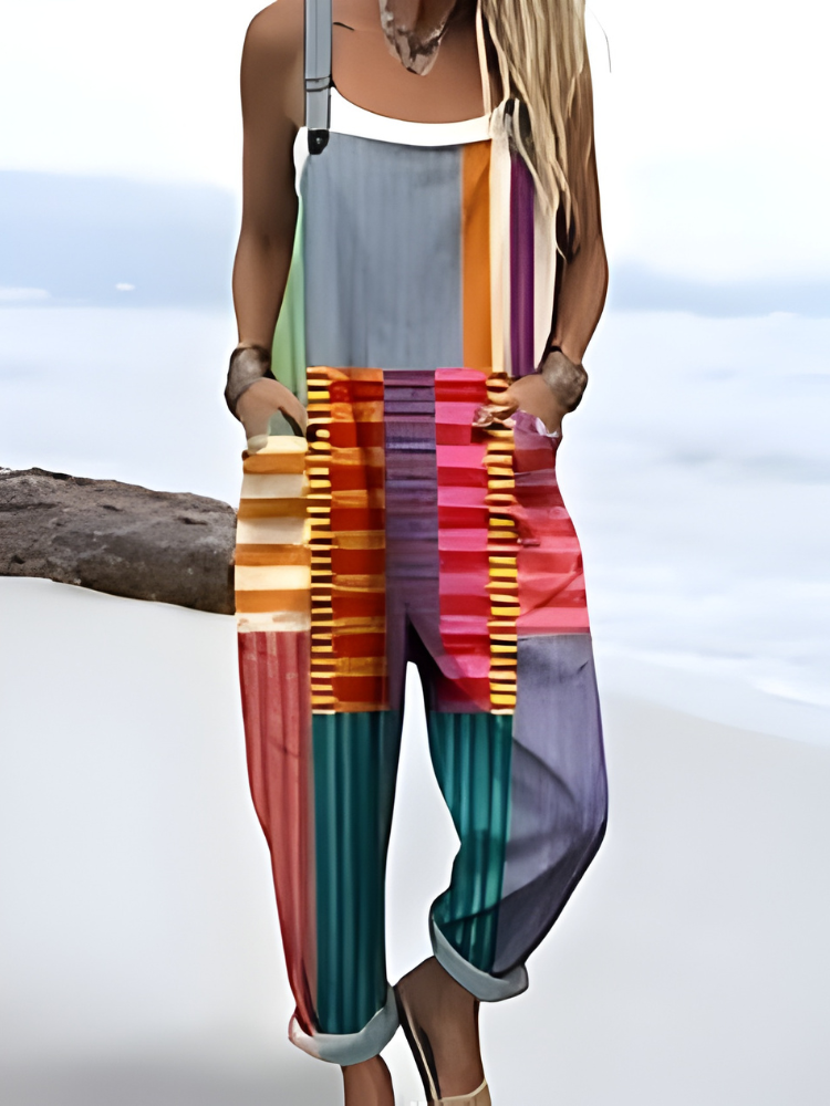 Kara™ - Colorburst Stripes Jumpsuit