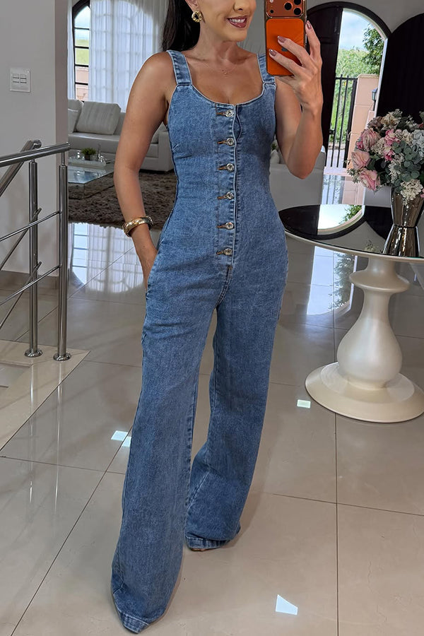 Cassandra | Denim Jumpsuit