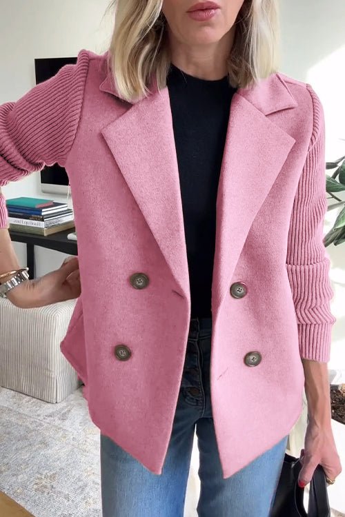 Camryn™ Elegant Knit-Sleeve Blazer