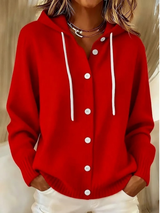 Bella Cozy Hooded Knit Cardigan