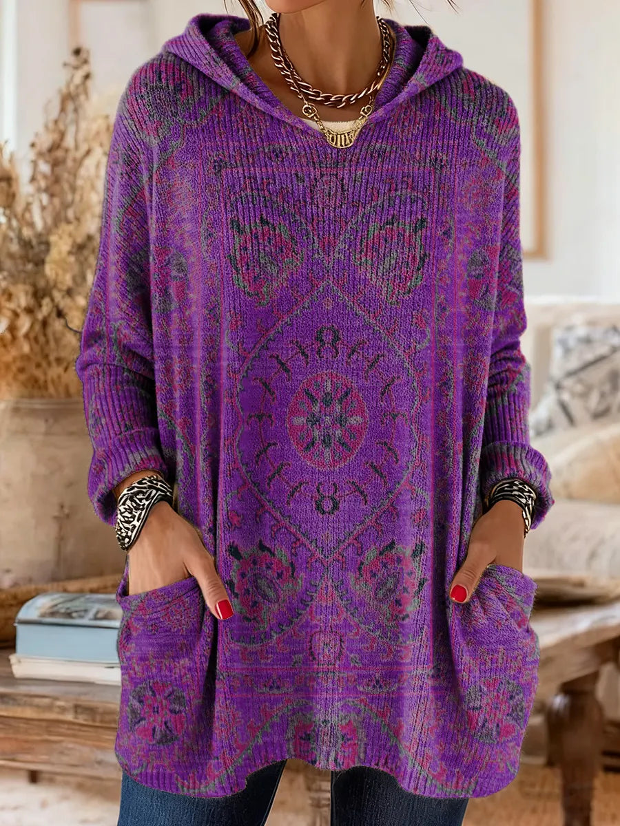 Alice™ Retro Ethnic Print Hooded Tunic