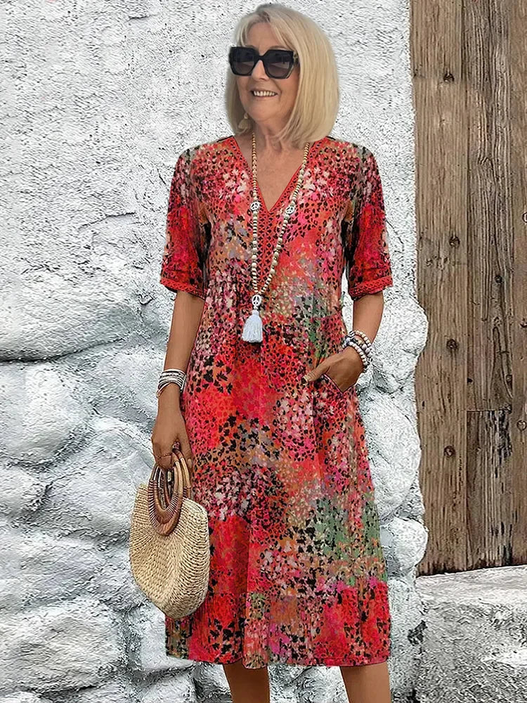 Maya™ Vibrant Midi Dress