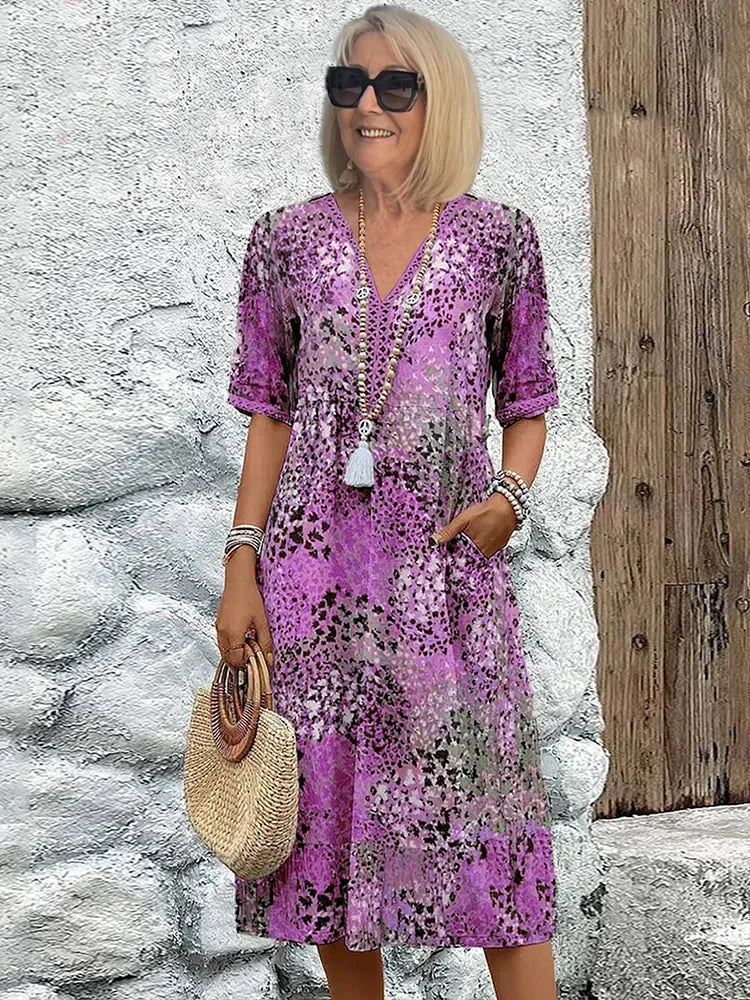 Maya™ Vibrant Midi Dress