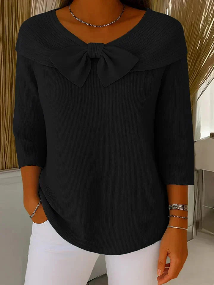 Remi™ Elegant Knitted Bow Top