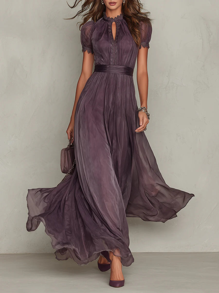 Amélie™ Chiffon Lace Maxi Dress