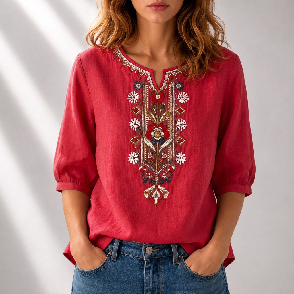 Dalia™ Floral Embroidered Blouse