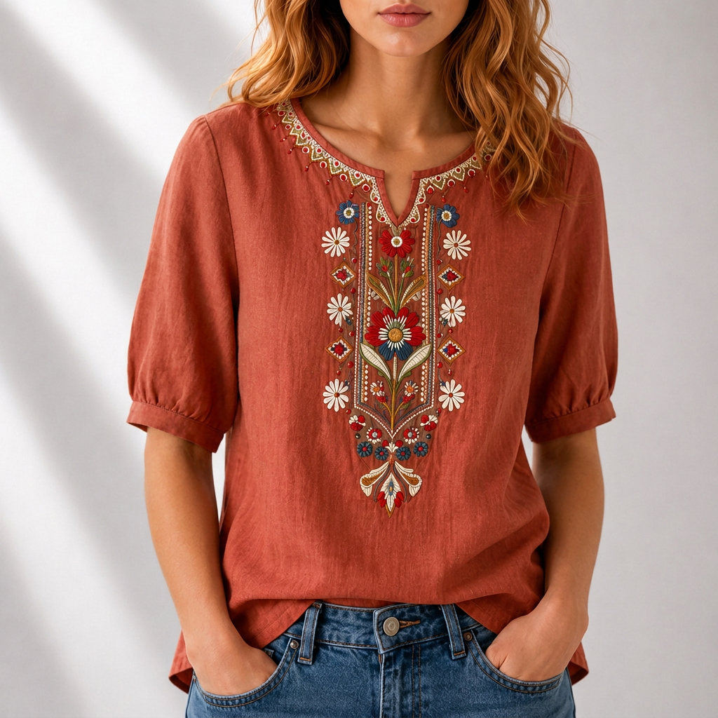 Dalia™ Floral Embroidered Blouse