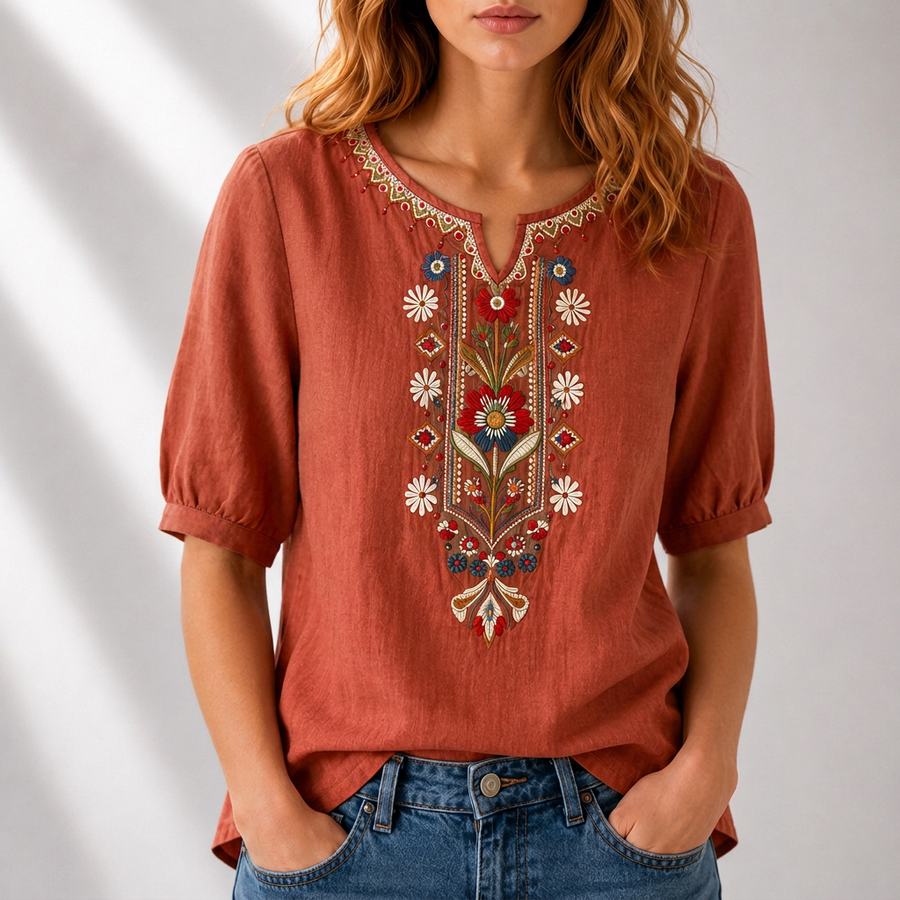 Dalia™ Floral Embroidered Blouse